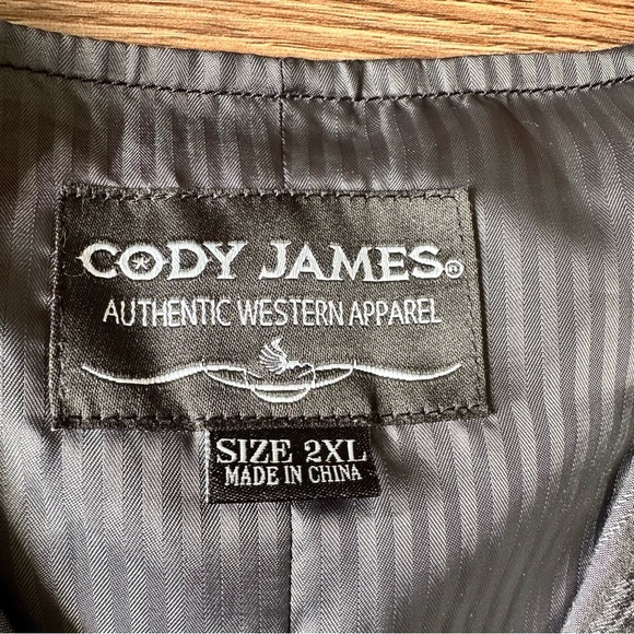 Cody James Vest Men’s 2XL Gray Diamond Western Formal 5 Button Cowboy Waistcoat - Picture 4 of 12